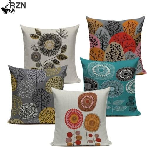 High Quality Cushion Covers Cartoon Plant Sofa Pillowcase Home Decoration Custom Multicolor Sofa Cushion Cover For Living Room