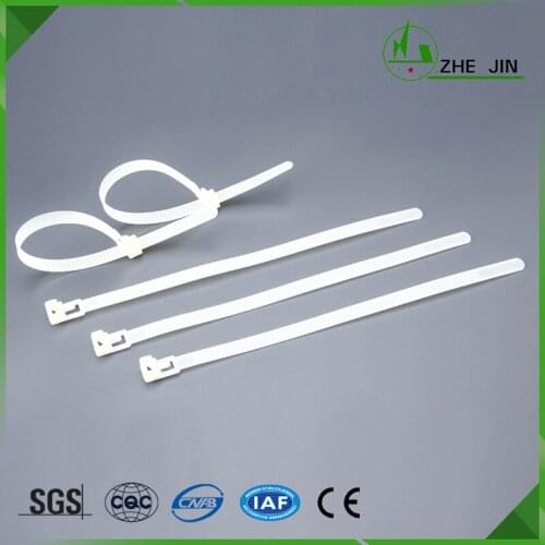 ZHEJIN (100pcs) ZJ-8*350MM 14" Nylon Releasable Nylon Cable Ties Zips-Natural-(width:7.2mm)