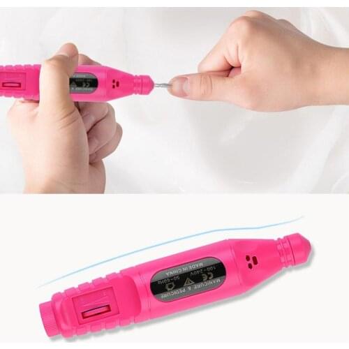 1 set of nail tools USB charging manicure machine electric nail drill kit pedicure pen type portable sanding buffer nail file