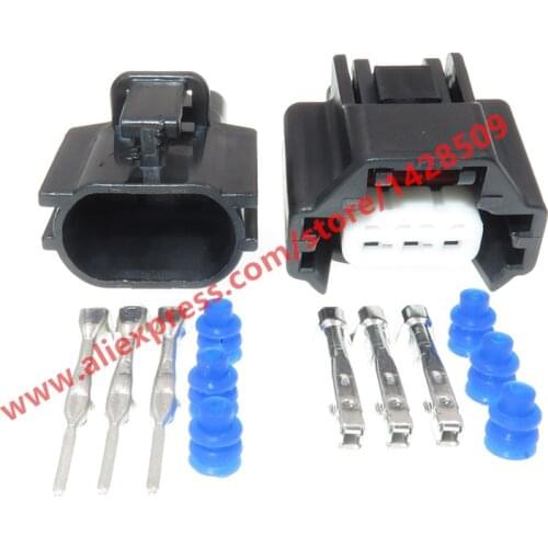 10 Sets 3 Pin Oxygen Sensor Plug Waterproof Female Male Electrical Cable Connector For A/C Compressor 7183-7874-30 7183-7874-30