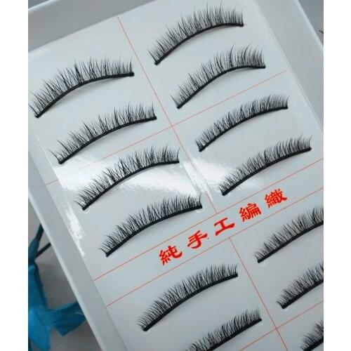 10 pairs of 3D mink eyelashes natural super short mink eyelashes dark brown eyelashes thick 3D false eyelashes