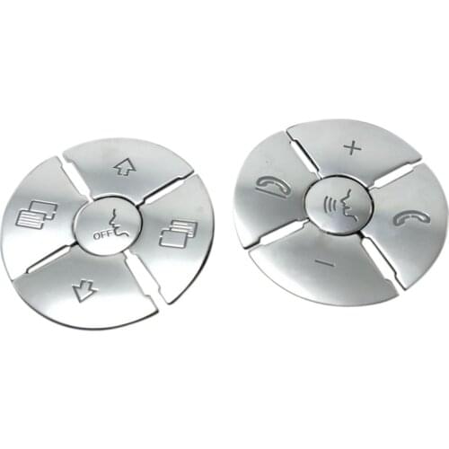 12Pcs Car Styling Steering Wheel Button Covers Trim Stickers for Mercedes Benz R ML GL CLS SLK Silver ABS