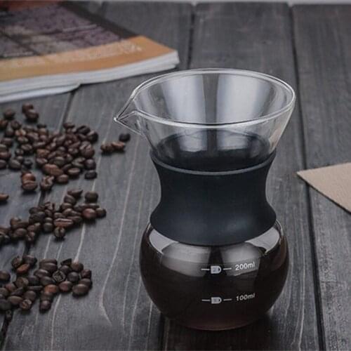 200ML Moka Coffee Maker Mocha Espresso Latte Stovetop Coffee Pot Percolator Tools Coffee Maker Pot Glass Coffee Pot