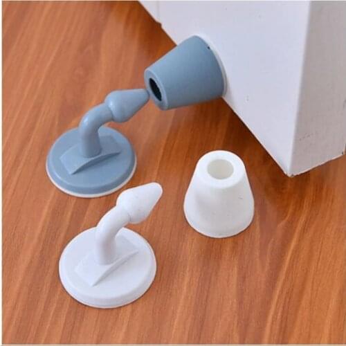 4PCS Mute Non-punch Silicone Door Stopper Touch Toilet Wall Absorption Door Plug Anti-bump Door Holder Gear Gate Resistance