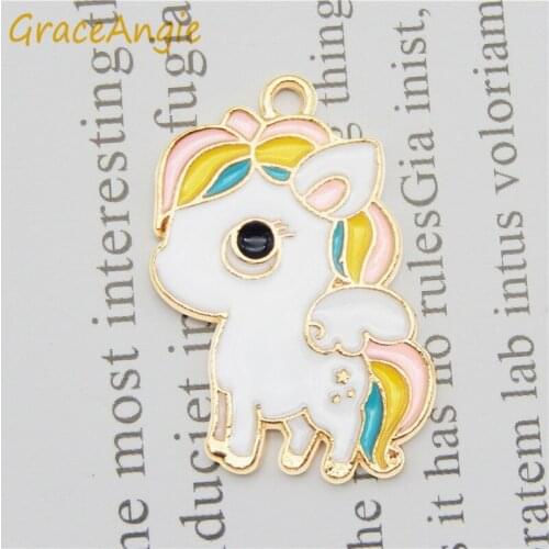 4pcs Animals Horse pendant Rainbow Jewelry Making Charms For Earring DIY Fashion Bracelet Earrings Charms Crafts Necklace Gift