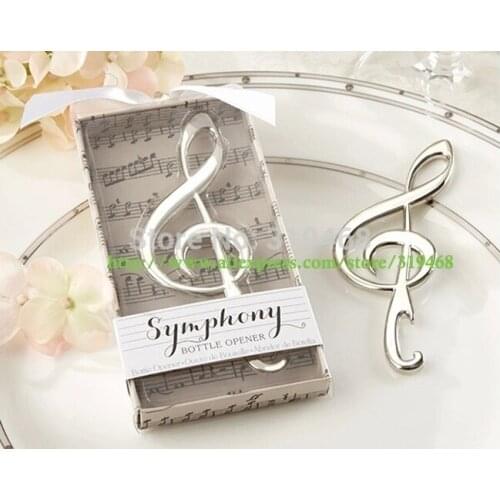 500pcs/lot RA Bombonier Symphony Chrome Music Note Bottle Opener Bridal Wedding Openers Shower Favors wedding Gift
