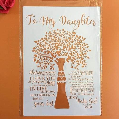 A4 29 * 21cm life Tree DIY Stencils Wall Painting Scrapbook Coloring Embossing Album Decorative Paper Card Template,wall