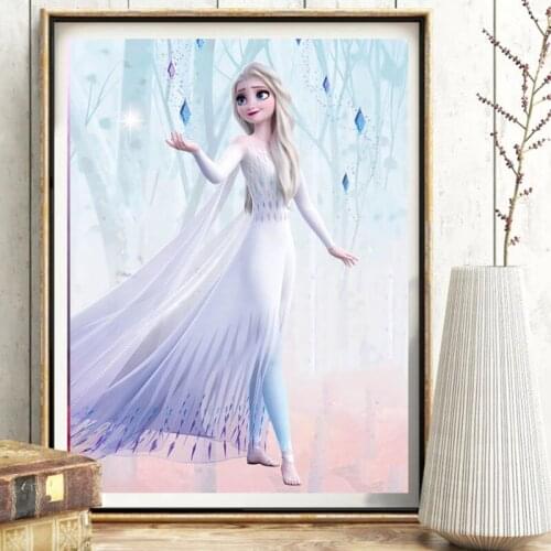 Disney Elsa Anna Diamond Painting Mosaic Cross Stitch Kits Frozen Princess 5d Diy Diamond Embroidery Living Room Decor Gifts