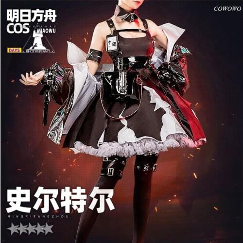 Anime! Arknights Surtr Guard RHODE ISLAND Game Suit Gorgeous Dress Uniform Cosplay Costume Halloween Party Outfit Women 2021 NEW
