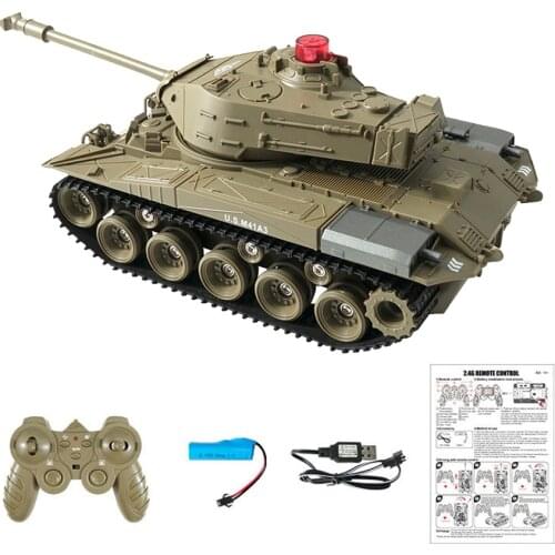 RC Battle Tank Military Tactical Vehicle 2.4G RC Stunt Tank With 270 Rotating Turret Army Weapon Military Tank Kids Toys Gifts