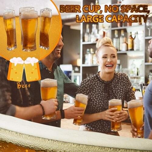 Beer Shot Glass Super Schooner Separate Beer Glasses Mug Cup 4 Part Large Capacity Glass Home Bar Party Drinkware Accessories