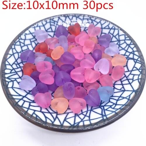 New 10x10mm 30pcs Color Matte Acrylic Beads Mixing Beads Style for DIY Handmade Bracelet Jewelry Making Accessories#06