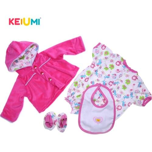 KEIUMI Hot Sale Doll Clothes For 22-23 Inch Reborn Doll Accessories With Cartoon Animal For Winter Doll Clothes Set