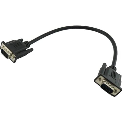 HD 15Pin VGA D-Sub DB15 Short Video Cable Cord Male to Male for Monitor 30cm