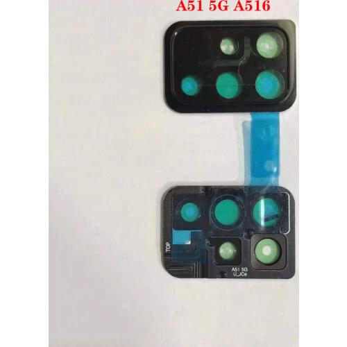 Back Rear Camera Lens Glass Cover Ring with Adhesive Glue for Samsung Galaxy A51 5G A516