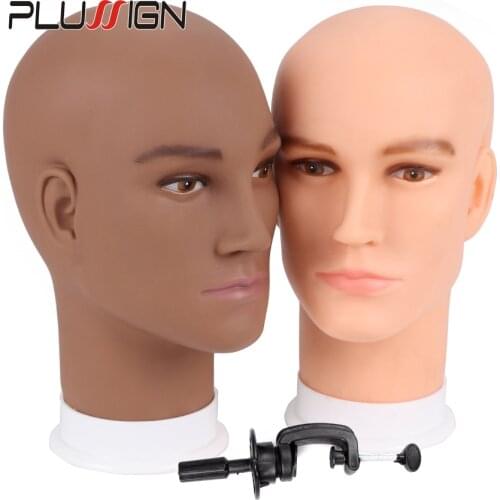 Plussign Wig Mannequin Model Head Foam Wig Hair Glasses Jewelry Display Hats Stand Brown/Beige Mannequin Manikin Head Model