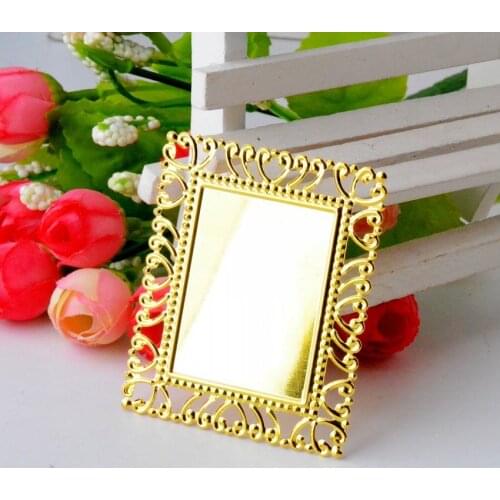 MIAOCHI 20Pcs Gold Plated Filigree Cabochon Setting Wraps Connectors Crafts Decoration DIY Embellishments 60x50mm J2865