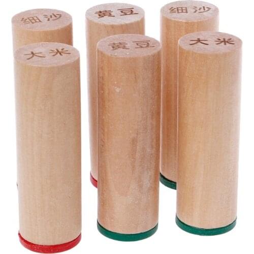 Montessori Sensorial Auditory Sound Boxes Cylinders Kids Baby Educational Toys Q6PD