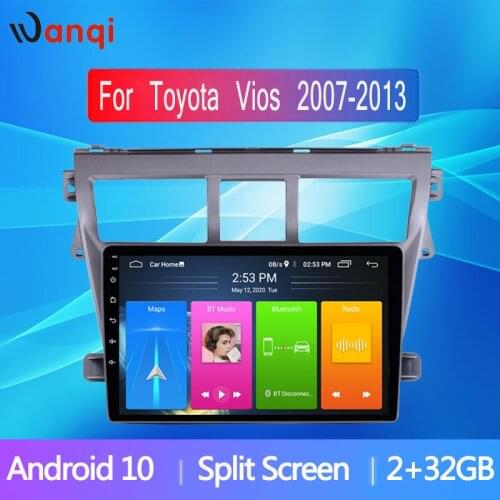 9 inch screen Android 10 Stereo Multimedia player for Toyota Vios Yaris 2007-2013 Belta gps Navigation Car Radio no 2 din dvd