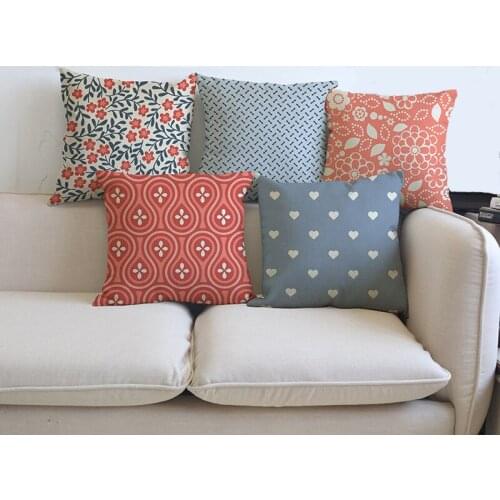 Classic Geometric Patterns Cushion Cover Sofa Bench Outdoor Backyard Bohemian Mediterranean Floral Home Throw Pillow Case Decor
