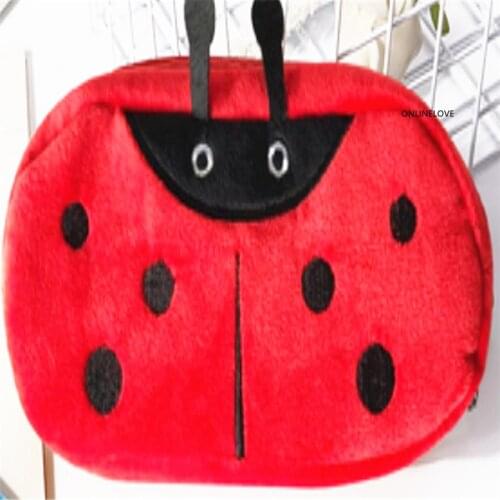NEW 6-22CM Ladybug Plush coin BAG , Novelty Ladys Gift Coin pencil Purse Wallet , coin pouch
