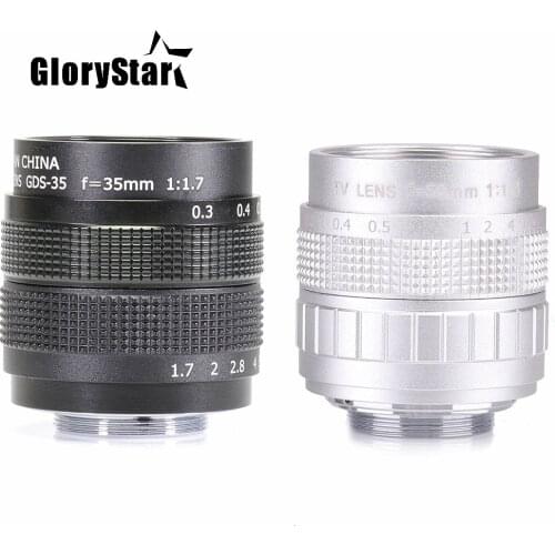 GloryStar CCTVcamera lens 35mm f1.7 Lens C Mount For Olympus canon fuji nikon Sony NEX-5 NEX-3 NEX-7 NEX-5C NEX-C3 NEX