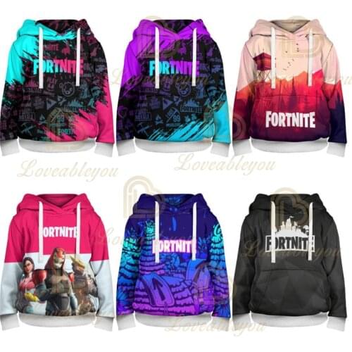 Men and Women NEW Fortnite Kids Hero Tops 2021 Boys Girls Crow Shoot Game 3D Print Hoodie Sweatshirt Harajuku Clothing