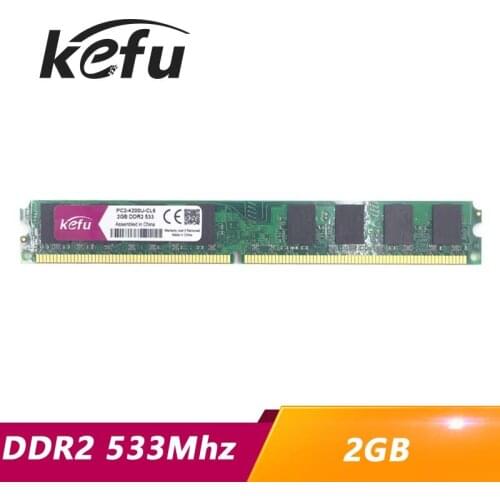 Kefu 2gb DDR2 533 533mhz PC2-4200 DIMM RAM DDR2 2GB 2G 533 mhz Memory Ram Memoria for All Motherboard Desktop Computer PC
