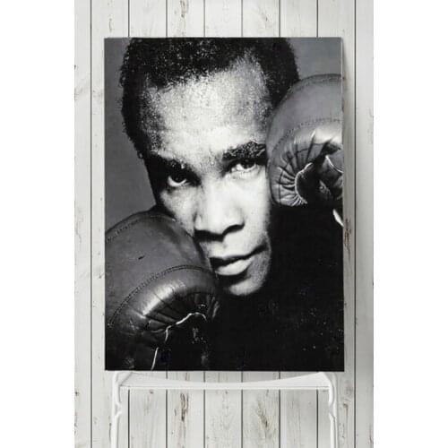 Postermanya Sugar Ray Robinson Fighting Poster 50x70 cm wall graphics gráficos de parede настенная графика