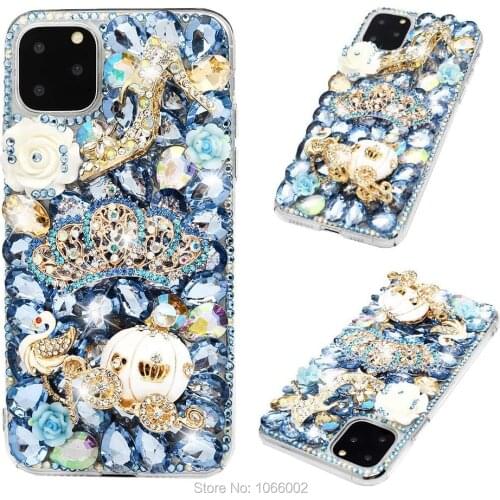 Luxury Gold Purse Bling Crystal Cinderella Carriage Cases for Huawei Honor 10i 20 Pro 20 10 Lite 8A 8X Nova 5T 7 Funda