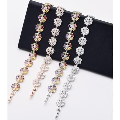 Deluxe fashionable and fashionable egg-shaped Zircon Bracelet with jewelry suitable for women/girls'wedding parties SL-016