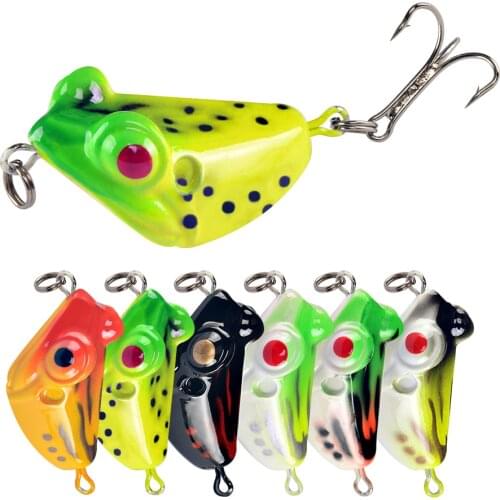 New Arrival 4cm 6g 1pcs Fishing Lures Artificial Make Plastic Hard Frog High Quality Swimbait Bass Crankbait Fishing Tackle