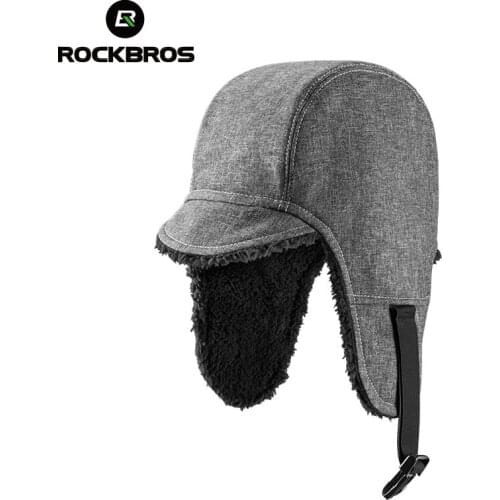 ROCKBROS Cycling Cap Windproof Fleece Keep Warm Skiing Outdoor Cycling Hat Earmuff Winter Headwear Women Men Bike Cap Equipment