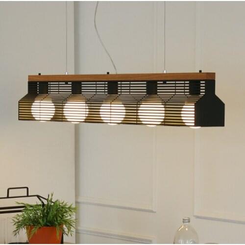 Nordic A1 iron simple restaurant lights three Pendant Lights front desk study bar table bar creative lamps LU80380