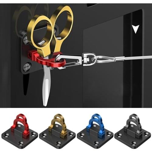 Folding Fishing Rod Lost Hook Multi-Function Spring Rope Hook Fishing Box Accessories Scissors Seat Fishing Gear Tool