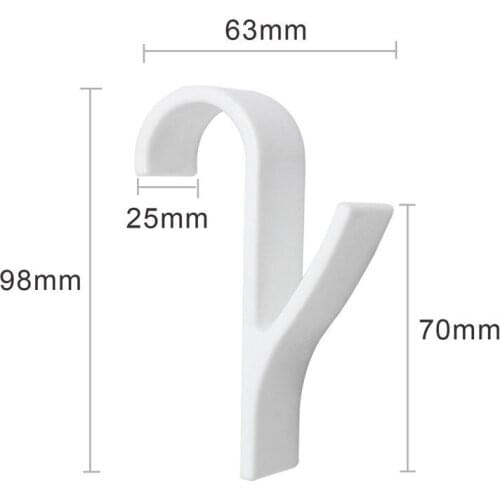 2020 10pcs High Quality Hanger for Heated Towel Radiator Rail Bath Hook Holder Clothes Hanger Percha Plegable Scarf Hanger White