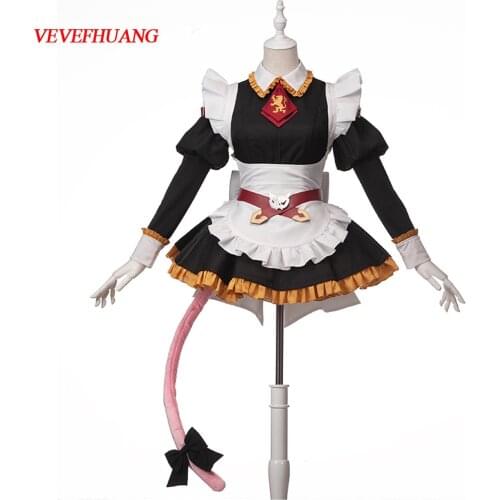 VEVEFHUANG Anime Fate/Grand Order Astolfo Cosplay Costume FGO Astolfo Apocrypha Maid Uniform Dress Halloween costume For Women