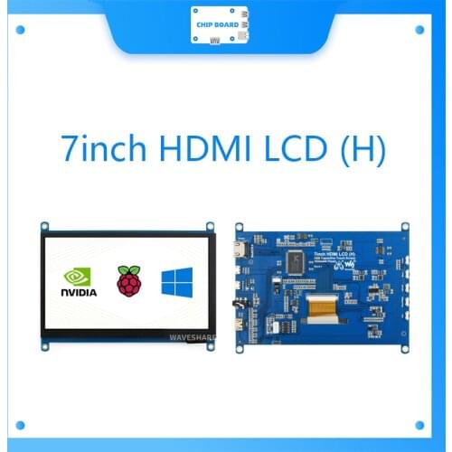 Waveshare 7 inch HDMI LCD (H) Computer Monitor 1024*600 IPS Capacitive Touch Screen Supports Raspberry Pi Jetson Nano Win10 etc