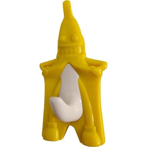 Banana Man Clothes Hook Funny Hook Up Creative Plastic Banana-shaped Hook Wall Hanger For Key Umbrella Clothing