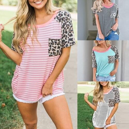 Stripe T-shirts Woman T Shirt Harajuku Funny Print Tshirt Hip Hop Streetwear Tee Shirt Casual Short Sleeve O-Neck Tops Tees