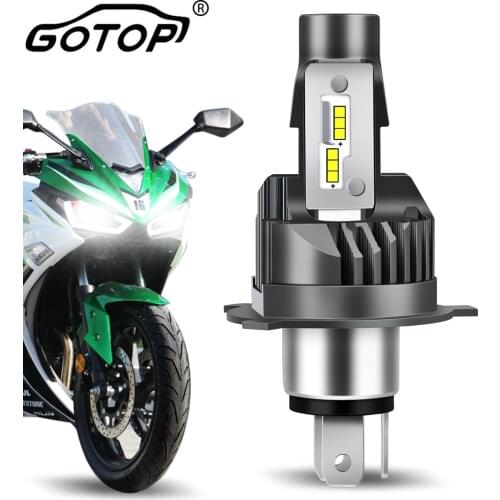 1pcs H4 Motorcycle LED Headlight Blubs CSP 4000LM 24W 6000K White Hi/Lo Beam Light H4 Led Motorcycle Lights Fog Lights DC 12V