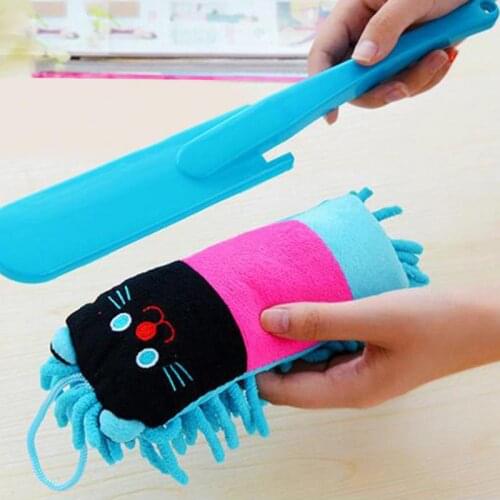 1X Microfiber Cleaning Duster Anti-Static Feather Duster Cleaner Home Car Brush