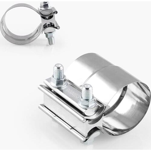 2.25'' To 2.5" Exhaust Muffler Pipe Clamp Band Clamp Stepped Style