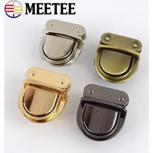 2/5Sets Metal Buckle Turn Lock Twist Locks Snap Handbag Purse Clasp Closure Buckles DIY Bags Leather Craft Hardware Accessories