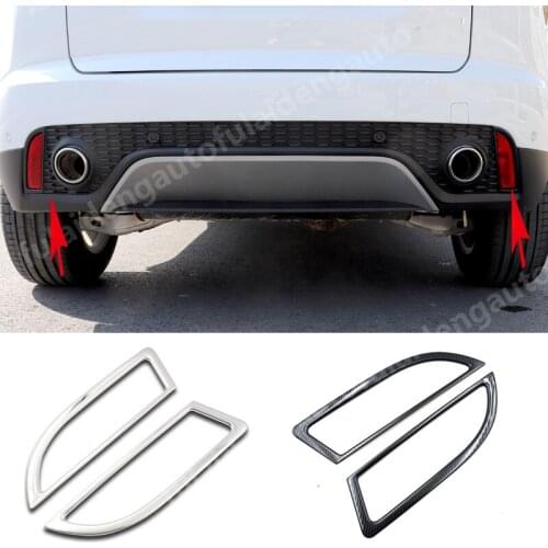 2pcs For Jaguar E-PACE 2018-2019 New stainless steel Car Rear Tail Fog Light Lamp Cover Trim Accessories