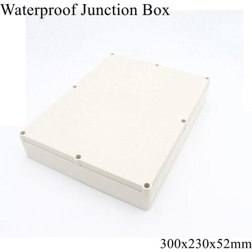 300x230x52mm Waterproof Plastic Enclosure Box Outdoor Cable Connection Junction Electrical Project Case ABS IP65 300*230*52mm