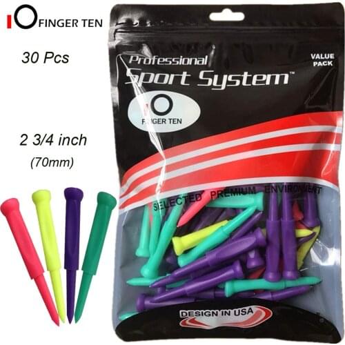 30 Pcs Multi Color Plastic Golf Tees Unbreakable Reusable Step Down Cone Tee Ball Holder for Golfer Practice