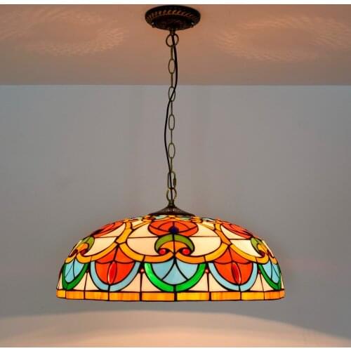 50cm American Style Simple Retro Creative Lovely European Style Tiffany Colorful Glass Living Room Dining Room