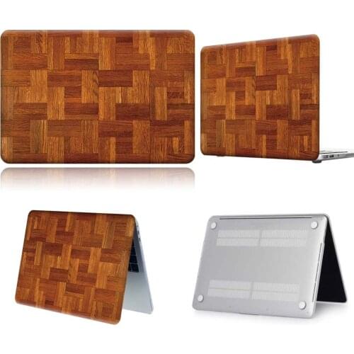 Red Brown Wood Pattern PVC New Laptop Case For Apple Macbook 12/Pro 13 A2251 A2289/Pro 13 A2338/Air 13 A2337/Pro 15 16/Air 11