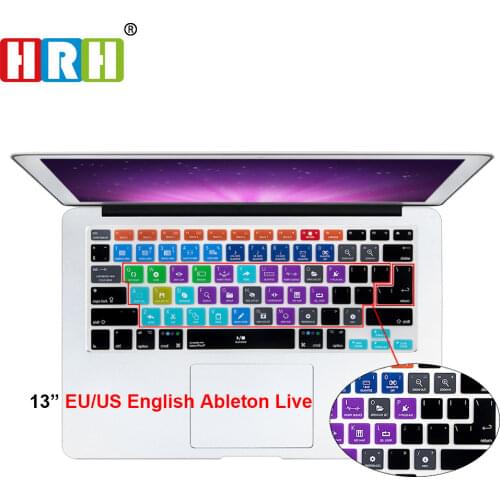 HRH Ableton Live Functional Shortcut Hotkey Silicone Keyboard Cover Skin for Old Macbook Air 13 Pro Retina 13 15 17 Both EU/US